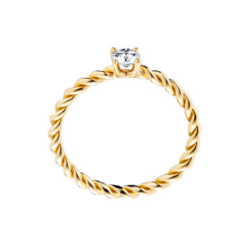 Argentum Collection Kordelring 750 Gelbgold mit Brillant