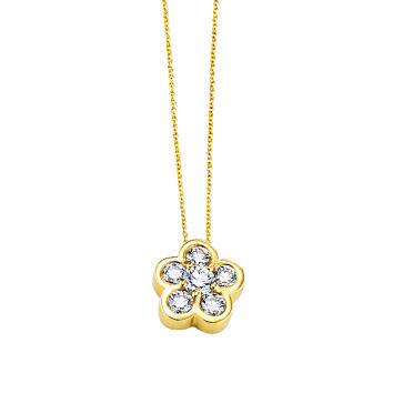 Argentum Collection Daisy Collier 750 Gelbgold mit...
