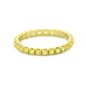 Argentum Collection Memoire Ring 750 Gelbgold mit gelben...
