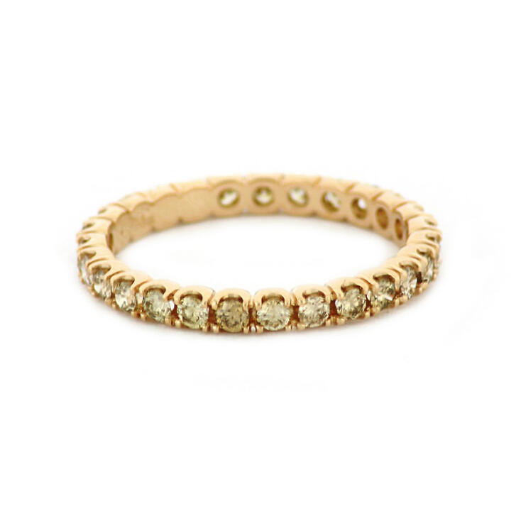 Argentum Collection Memoire Ring 750 Roségold mit braunen Brillanten