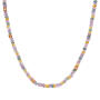Edelstein Kette Mix 750 Roségold mit Amethyst, Aquamarin & Citrin