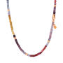 Edelstein Kette Mix 750 Roségold mit Saphir & Spinell