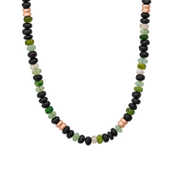 Edelstein Kette Mix 750 Roségold