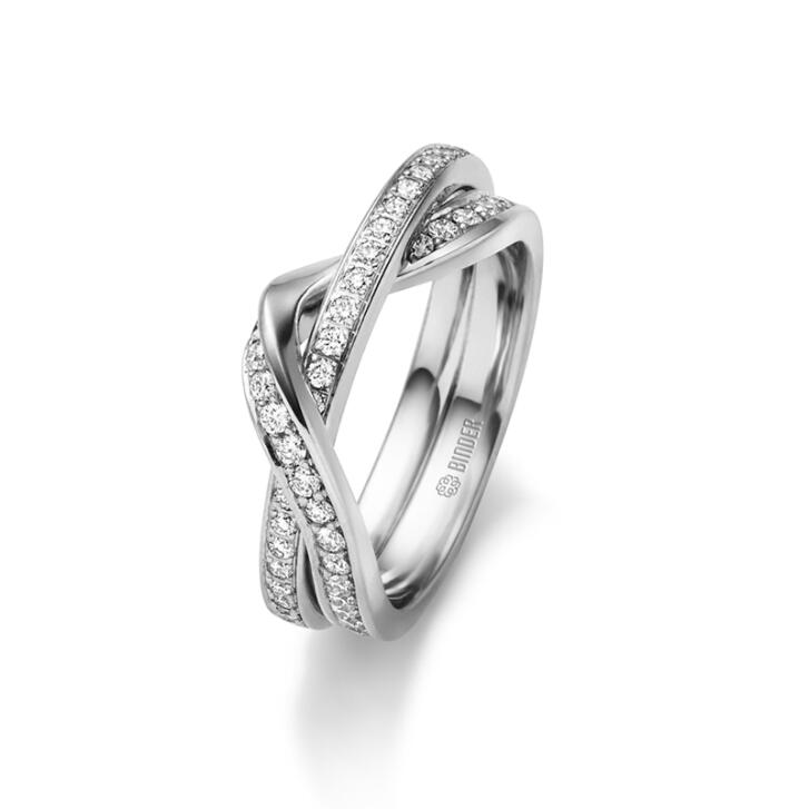 Perception Twist Ring 750 Weißgold rhodiniert mit Brillanten