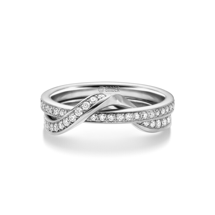 Perception Twist Ring 750 Weißgold rhodiniert mit Brillanten