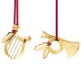 Christmas Ornament 2026 2er Set vergoldet