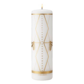 Kalenderkerze 2026 mit gold Print