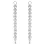 Weft Ohrringe 925 Silber, lang