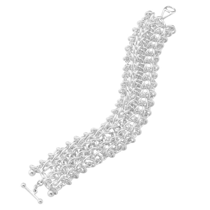 Weft Dreifachglieder-Armband 925 Silber