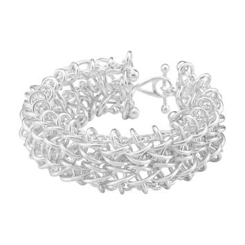 Weft Dreifachglieder-Armband 925 Silber