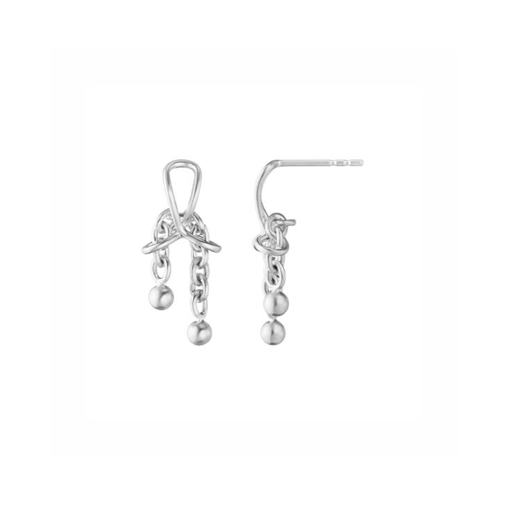 Weft Doppelohrring 925 Silber, kurz