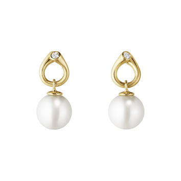 Magic Ohrstecker 750 Gelbgold mit Brillanten und Perle