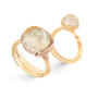 Lotus Ring No.3 750 Gelb- und Roségold mit Brillanten und Rutilquarz