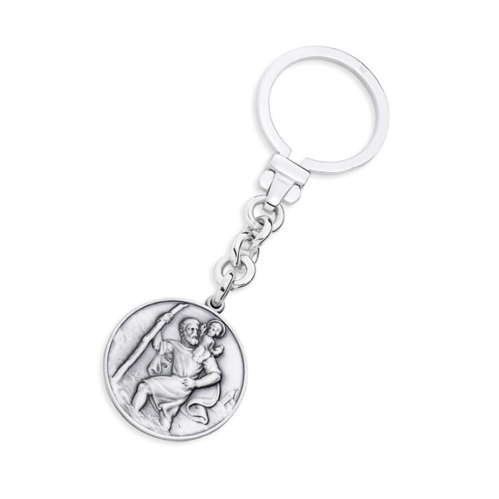 Schlüsselanhänger Christophorus 925 Silber