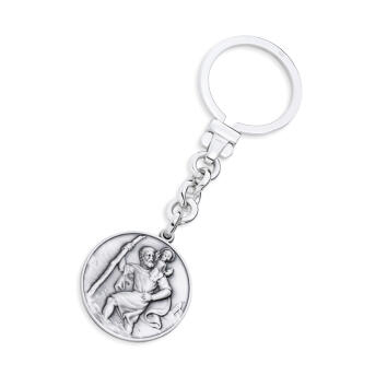 Schlüsselanhänger Christophorus 925 Silber
