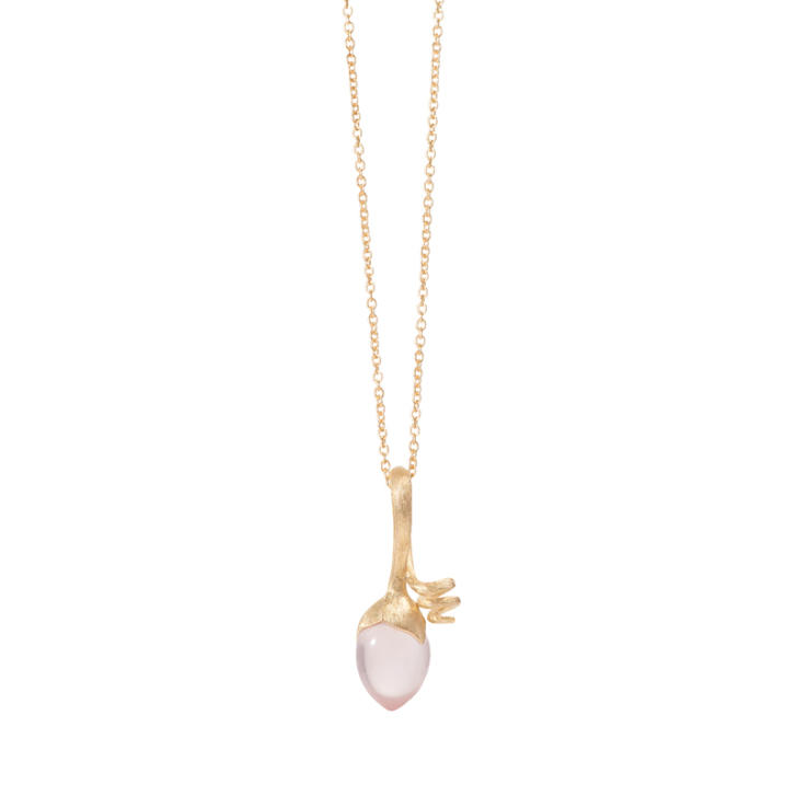 Sprout Anhänger 750 Gelbgold mit Rosenquarz