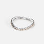 Love Band Ring gebogen 750 Weißgold mit Brillanten chocolate brown