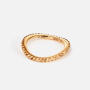 Love Band Ring gebogen 750 Gelbgold mit Brillanten chocolate brown