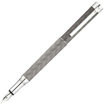 Waldmann Xetra Füllfederhalter 925 Silber, Lack schwarz