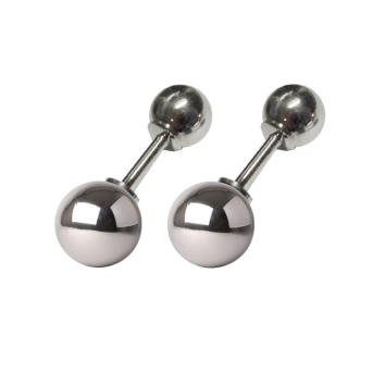 Manschettenknöpfe mit Kugel 925 Silber, rhodiniert