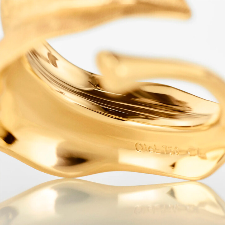 Leaf Ring 750 Gelbgold