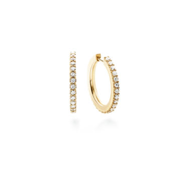 Love Band Creolen 750 Gelbgold mit Brillanten