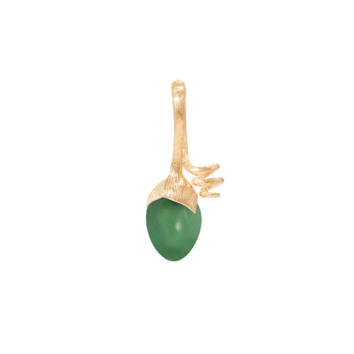Sprout Anhänger 750 Gelbgold mit Serpentin