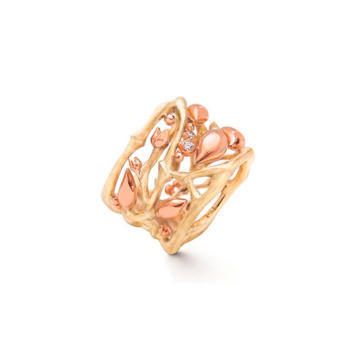 Forest Ring 750 Gelb- und Roségold mit Brillanten